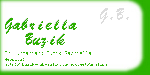 gabriella buzik business card